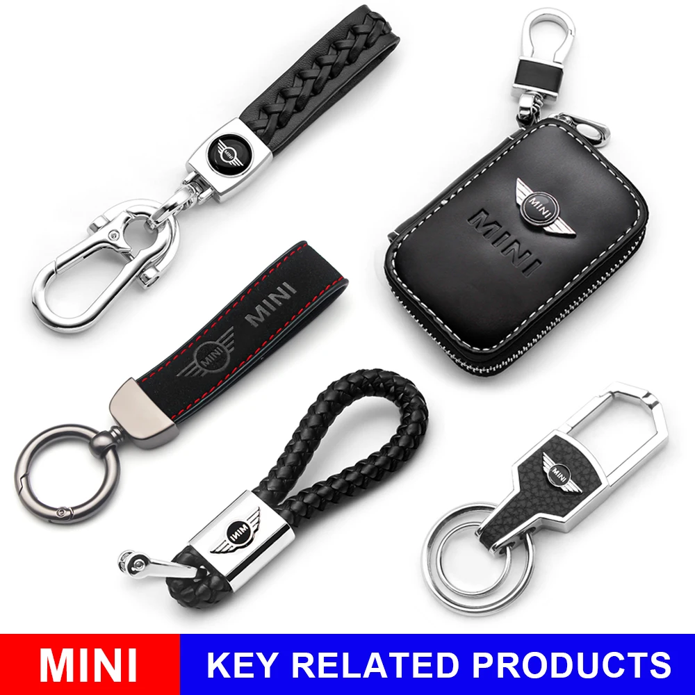

3D Metal Car Emblem Keychain Key Ring Car Decoration Accessories For Mini Cooper One S R50 R53 R56 R60 F55 F56 R57 R58 R59 R60