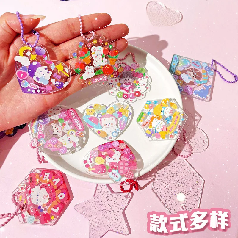 Фото DIY Goo Card Plate наклейка акриловый сверкающий материал Guka мультфильм лазерный скрапбук деко наклейка милые канцелярские аксессуары №4