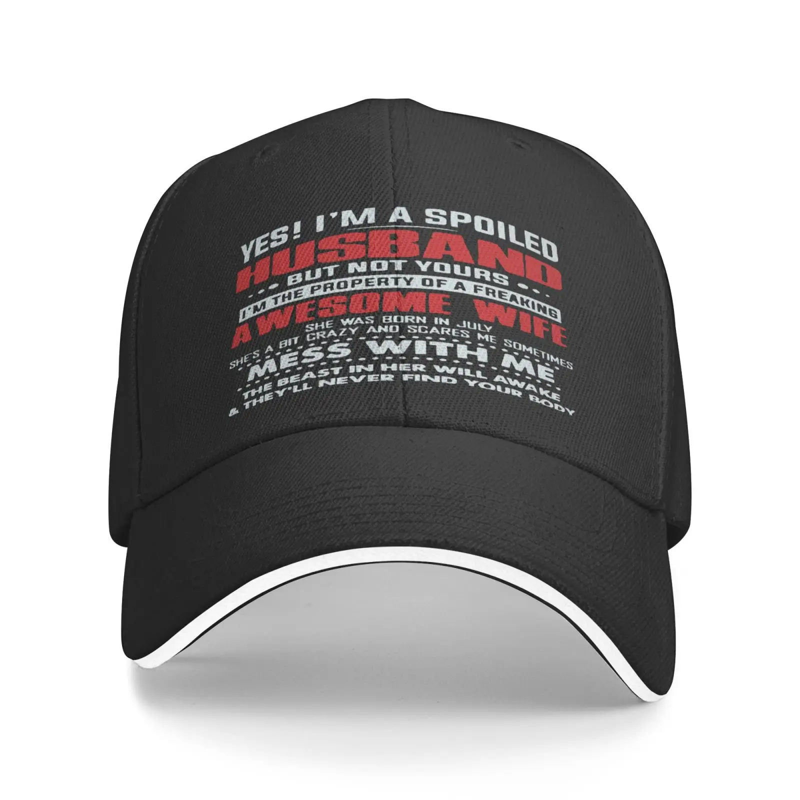 

Im A Spoiled Husband Property Of 5339 Men's Caps Cap Male Men Cap Hip Hop Caps Hats Hip Hop Men's Caps Bucket Hat Women's Caps