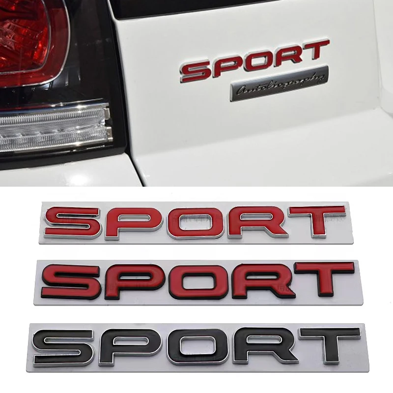 

3D Metal SPORT Car Chrome Logo Sticker Emblem Badge Door Decal Auto Accessories for Toyota Highlander BMW HONDA VW Car Styling