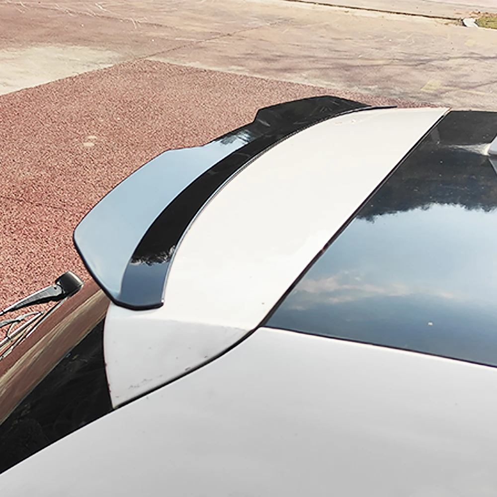 

Carbon Printing Rear Window Roof Ducktail Spoiler Wings For Polo Focus Golf MK7 Universal Design For Hatchback Auto Tuning Style