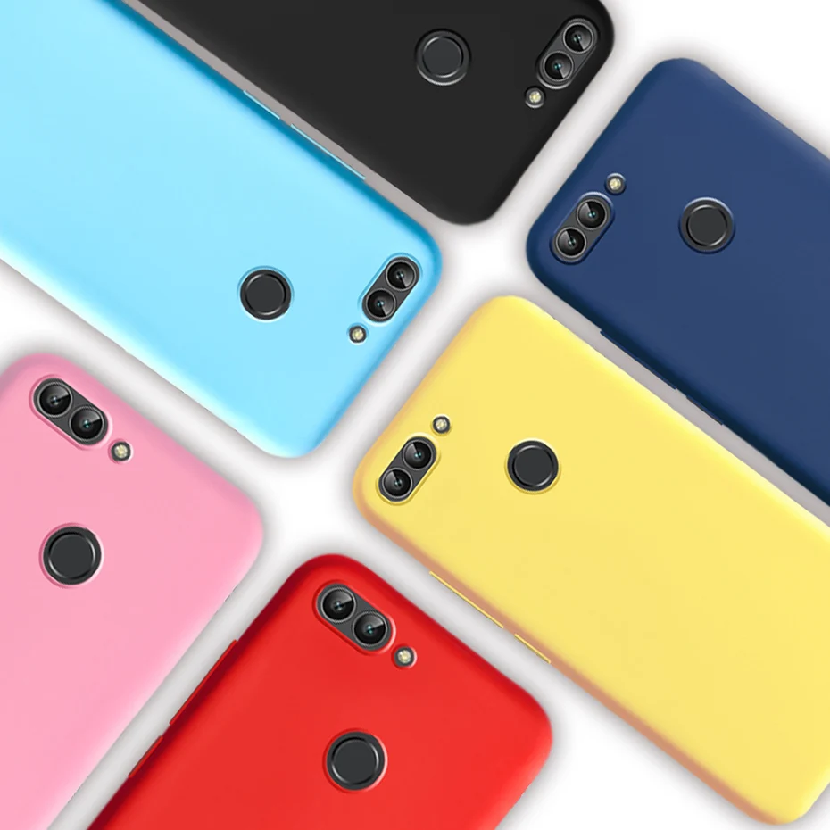 

For Huawei P Smart 5.65inch Case TPU Soft Silicone Candy color Back Cover Phone Case For Huawei P Smart 2018 FIG-LX1 PSmart Case