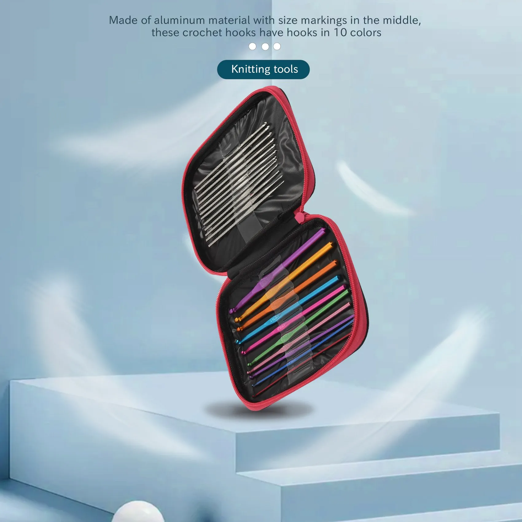 

100 шт. набор крючков для вязания крючком аксессуары для вязания с кожаным ремнем