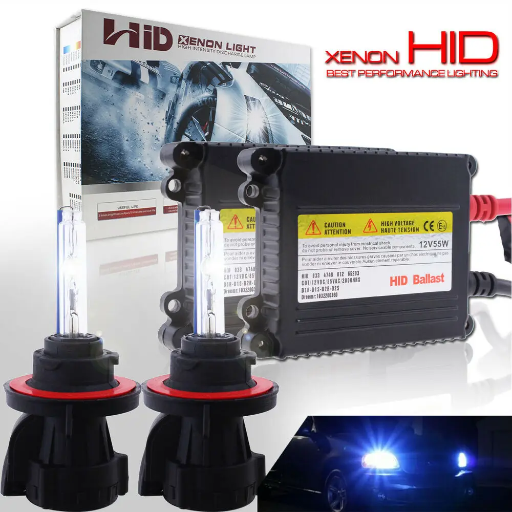 

55 Вт H13 биксенон 9008 Hid комплект для преобразования фар лампа 30000K темно-синий