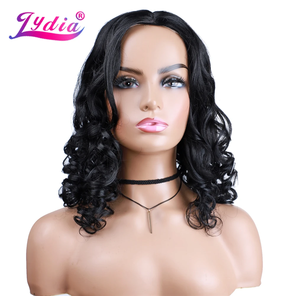 Lydia синтетические волосы хвост кудрявые парики боковой распад афроамериканские