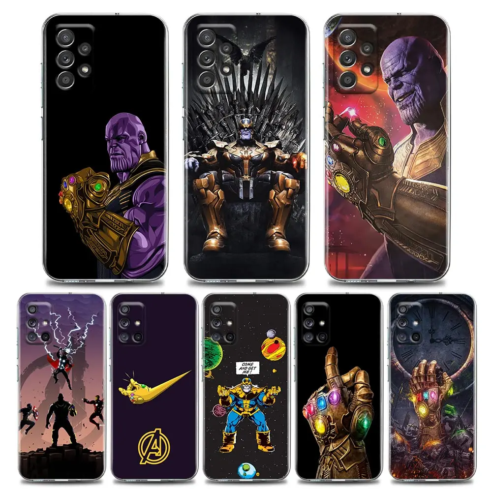 

Marvel Bad Guy Thanos Hands Avengers Case For Samsung Galaxy A52 A53 A72 A73 A51 A32 A41 A22 A23 A11 Case Soft Clear Funda Cover