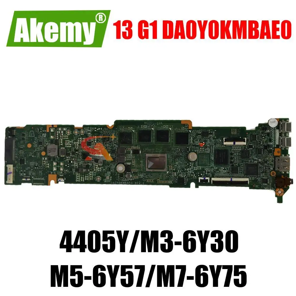 

For HP ChromeBook 13 G1 Laptop Motherboard 4405Y M3-6Y30 M5-6Y57 M7-6Y75 4GB w/ 16G 32G SSD Notebook mainboard DA0Y0KMBAE0