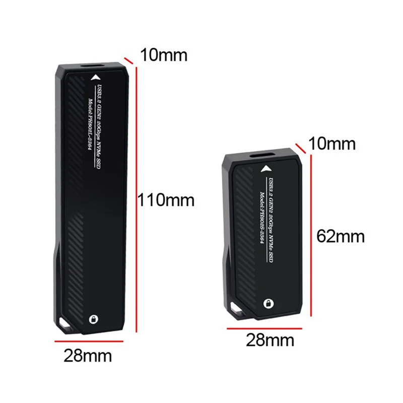 A23F-M.2 Nvme SSD-корпус 20 Гбитс USB 3.0 Type C Pcie Внешний корпус USB3 M2 Крышка ящика для хранения твердотельного жесткого диска Durab (art.: 3920cdccbe903) - 3920cdccbe903