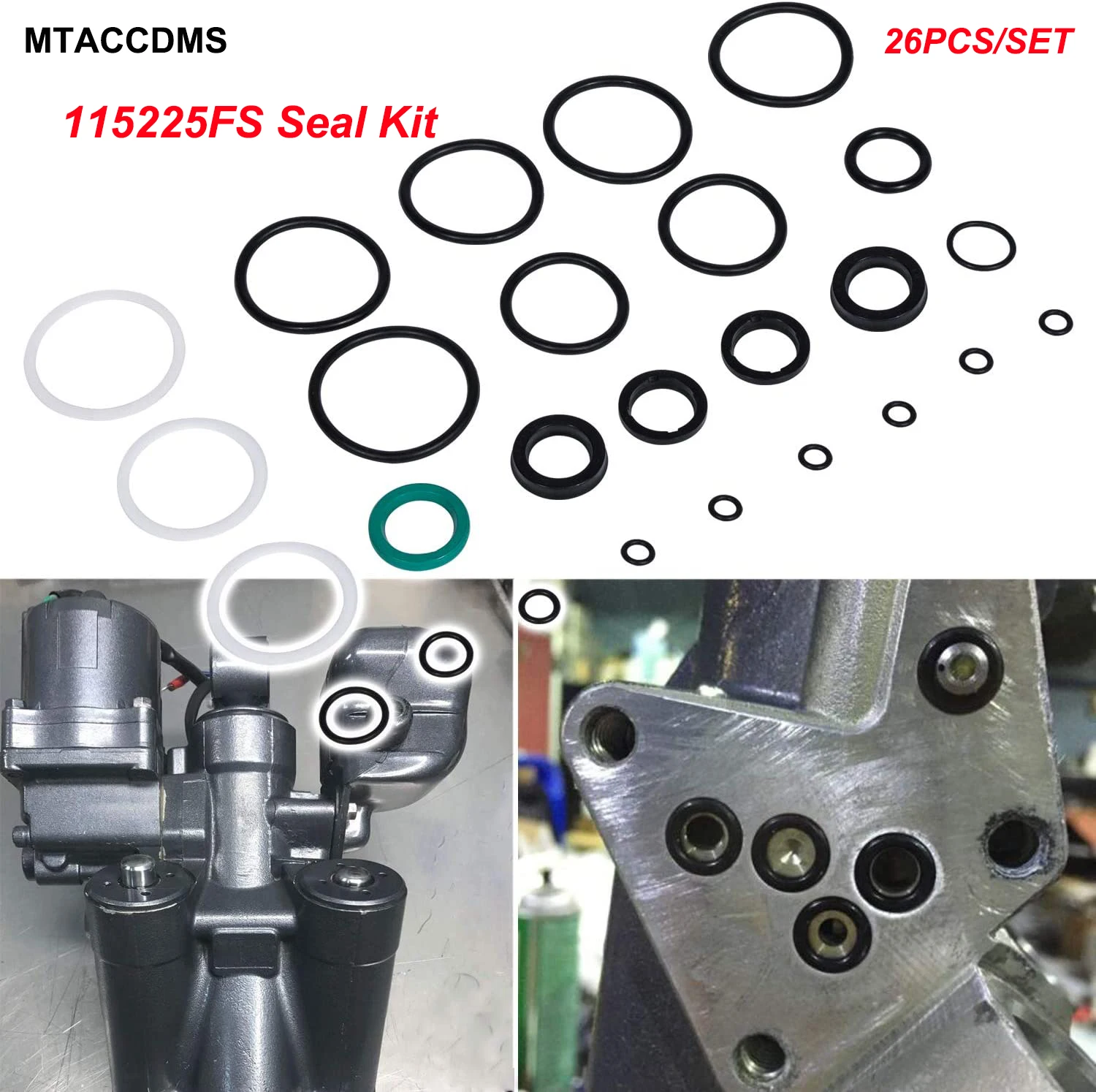 

Tilt Trim Seal Kit 1997 & Up 115225FS Fast Strike Power for Yamaha Boat Power Units 115HP 150HP 175HP 200HP with More O-Ring