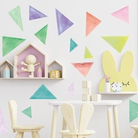 color green color painting irregular triangle paste creative nordic wardrobe refrigerator porch wall stickers home decoration