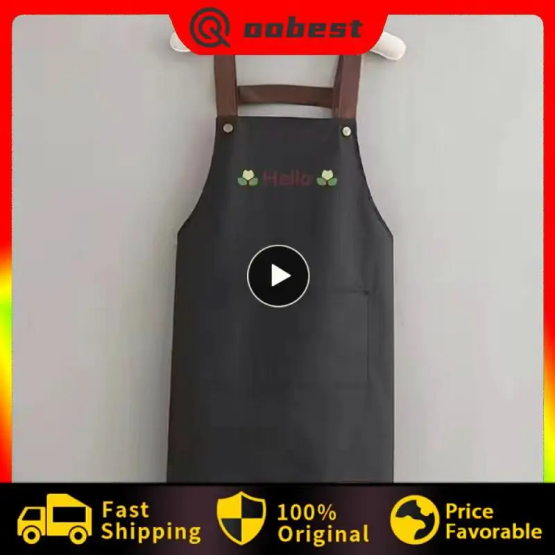 

1~8PCS Average Size Anti-oil Dirty Apron Modern Minimalist Dining Waist Large-capacity Pocket Storage Kitchen Clothes Oil-proof