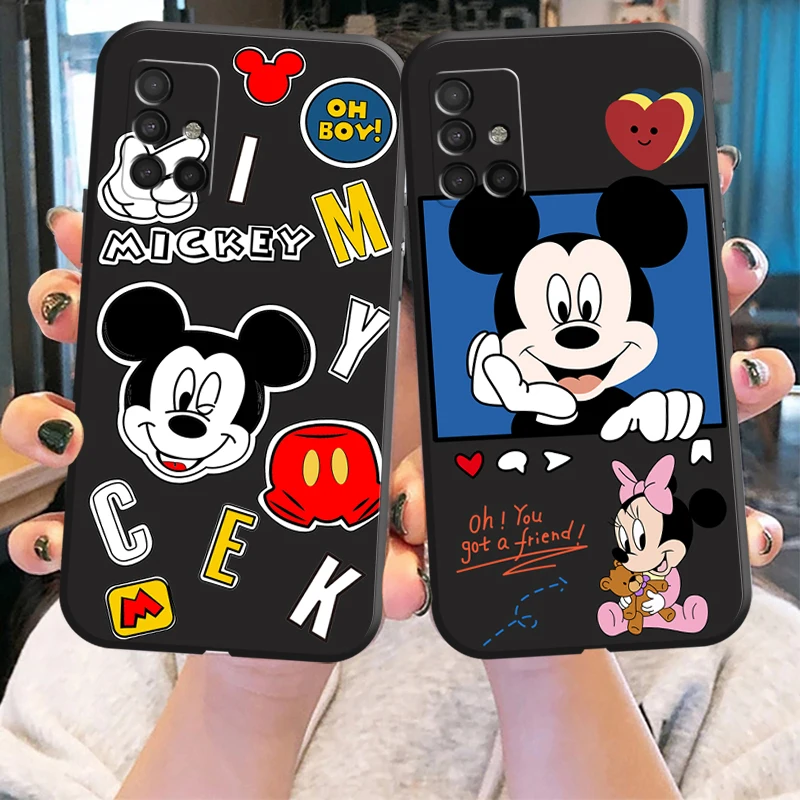 

Чехлы для телефонов Disney с изображением Микки и Минни для Samsung A71, A72, 4G, модель A71, A72, чехол унисекс из ТПУ, Мягкий Роскошный Ультратонкий чехол