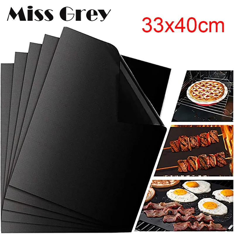 

Non-stick Grill Mat 40x33cm Reusable Outdoors BBQ Tray Copper Grills Pad Portable Barbecue Sheets Kitchen Tools Accessories