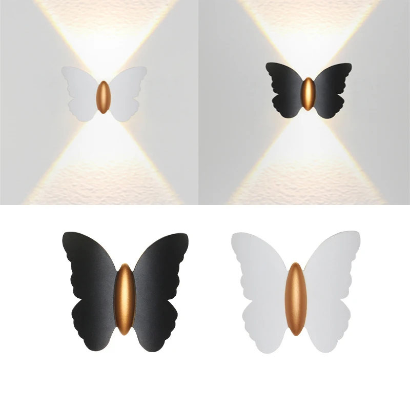 

Led Spotlights Outdoor Decor Garden Wall Lamp Terrace Furniture Exterior Butterfly Apply Home Facade Lightings For Country House