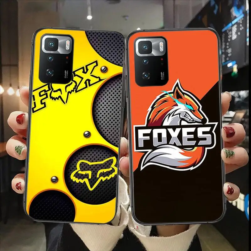 

Motorcycle Racing Foxes Phone Case For Redmi 9 9A 7A 10 8A 10A 8 Note 11 10S 7 11S Plus POCO X3 Pro Luxury Design Black Covers