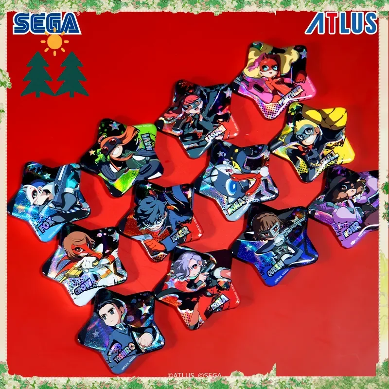 Фото Оригинальный значок Persona 5 Tactica Square Tinplate (случайный набор), коллекционный сувенир, украшение для стола, игрушка, подарок для девочек и мальчиков №1