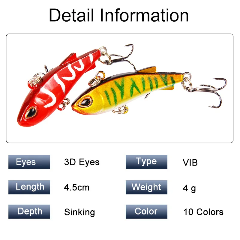 1 шт. металлическая рыболовная приманка VIB тонущая воблер Longcast 4 5 см г океанская
