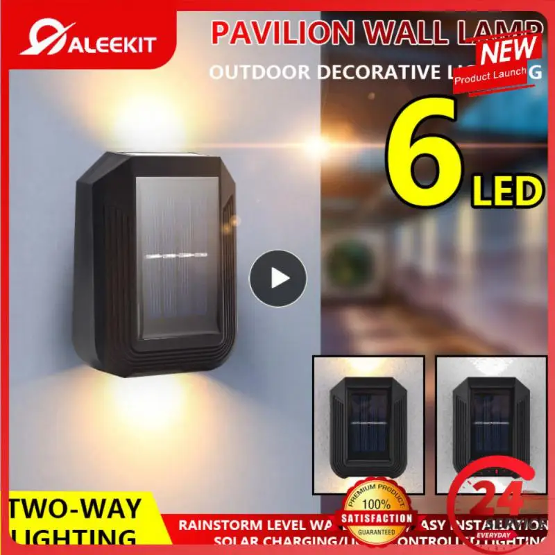 

6 Leds Solar Light Outdoor Waterdichte Verlichting Zonne-energie Lampen Muur Lampen Voor Tuin Decoratie Led Straat Verlichting