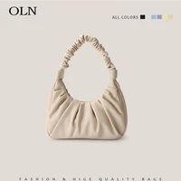 cloud purple pleated tote bag women beige leather shoulder bags 2022 fashion small white purses and handbags luxury designer