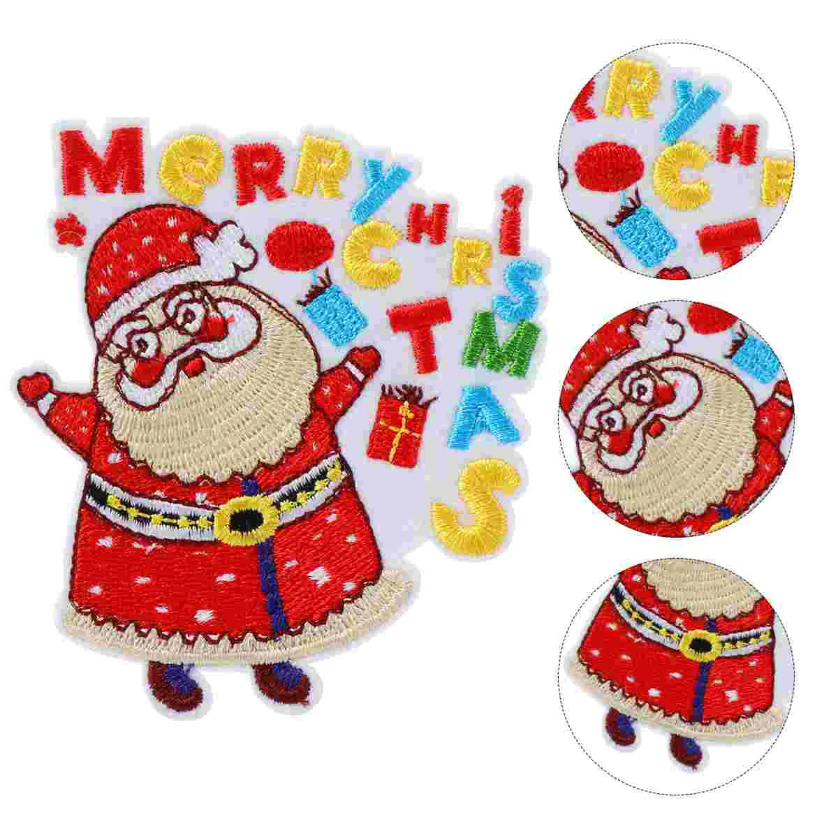

Christmasembroidered Appliques Sewing Sewclothes Holiday Decorative Repair Patch Xmas Clothing Applique