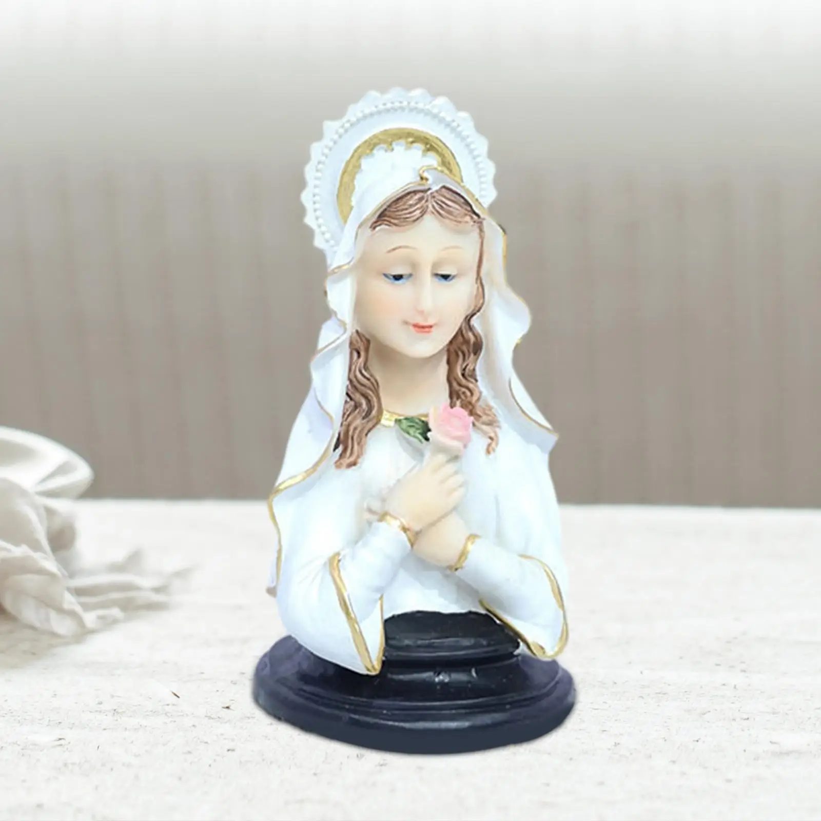 

Blessed Mary Sculpture Religious Catholic Sculpture for Desk Living Room Car