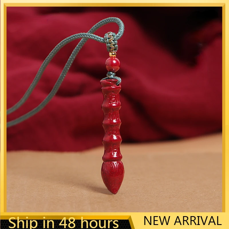 

Natural Raw Ore Fidelity Cinnabar Pendant Men's and Women's High Content Purple Gold Placer Gold List Title Pen Pendant Jewelry