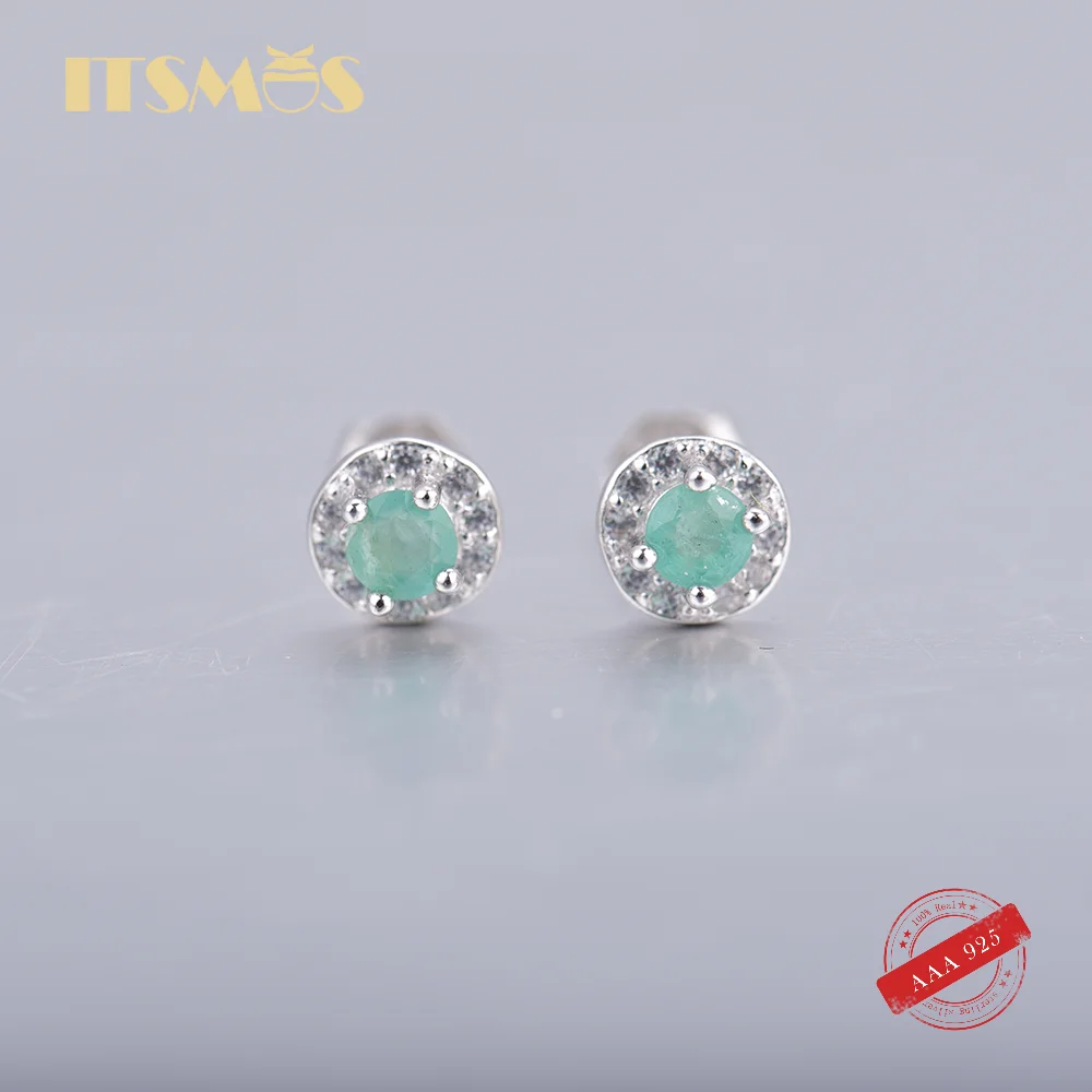 

Женские серьги из серебра 925 пробы с изумрудом