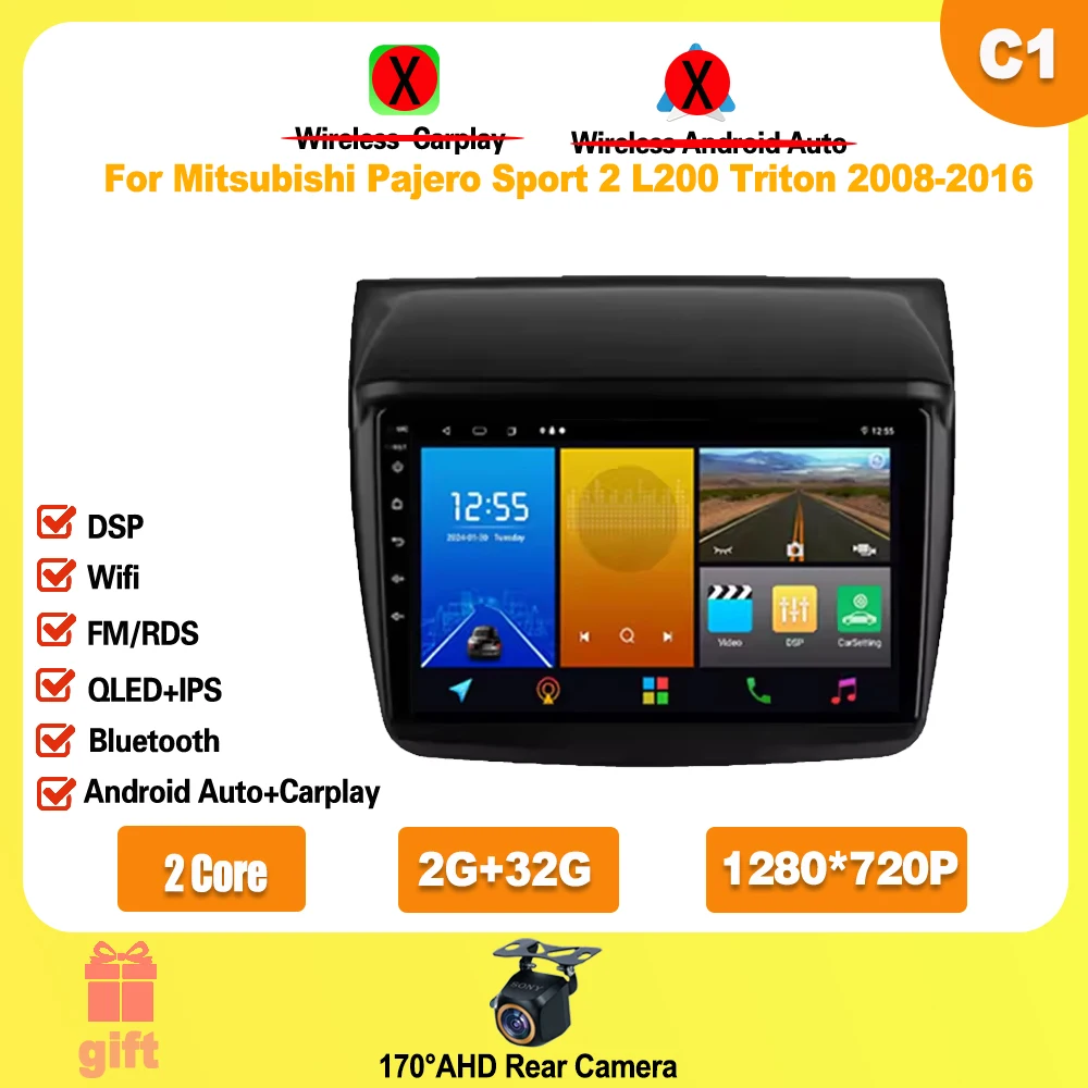 

Android 14 для Mitsubishi Pajero Sport 2 L200 Triton 2008-2016 Автомобильный радиоприемник Мультимедийный плеер Навигация Стерео GPS 5G DSP WIFI BT