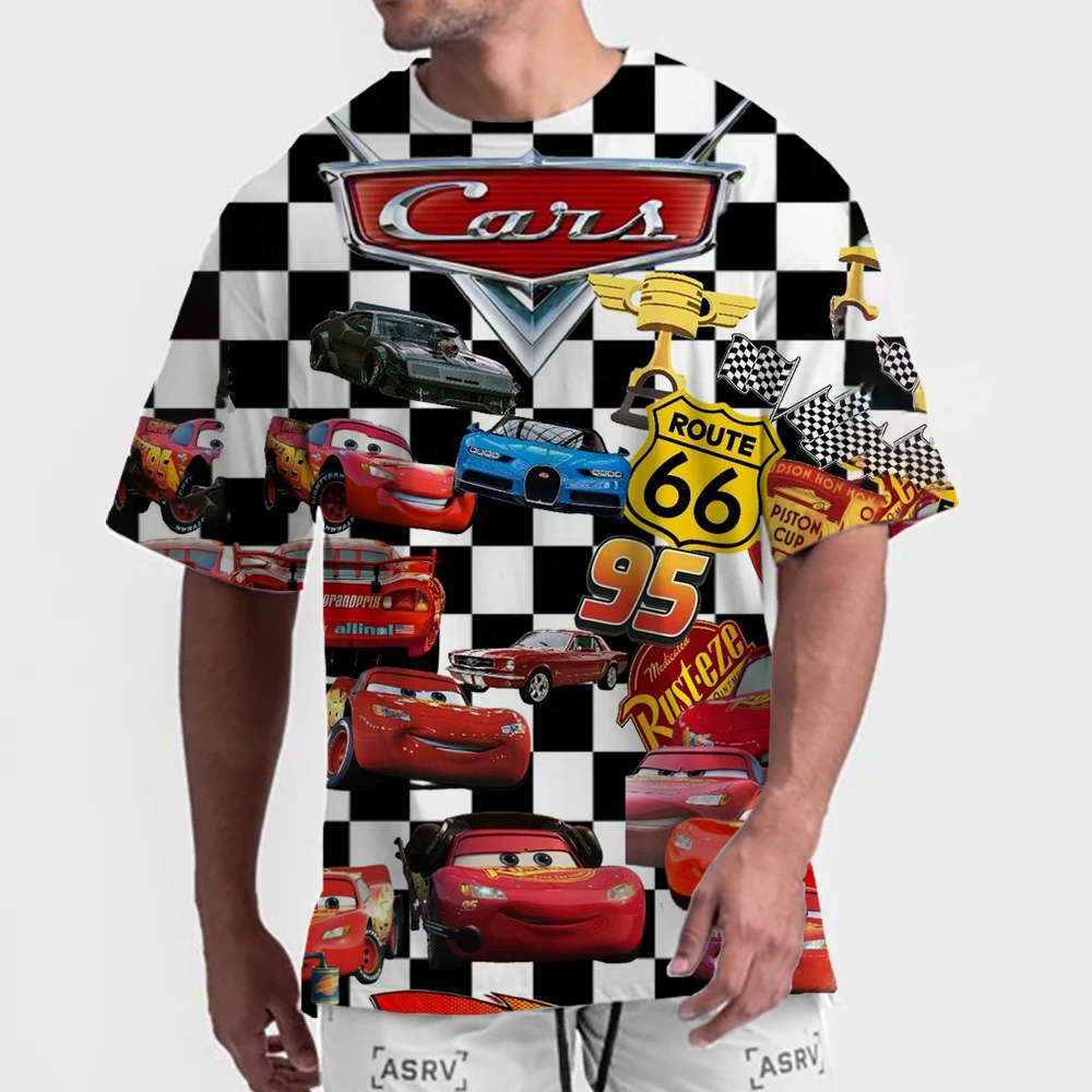 Футболка Disney Lightning McQueen Croc Pixar Cars мужская хлопковая футболка для отдыха с круглым