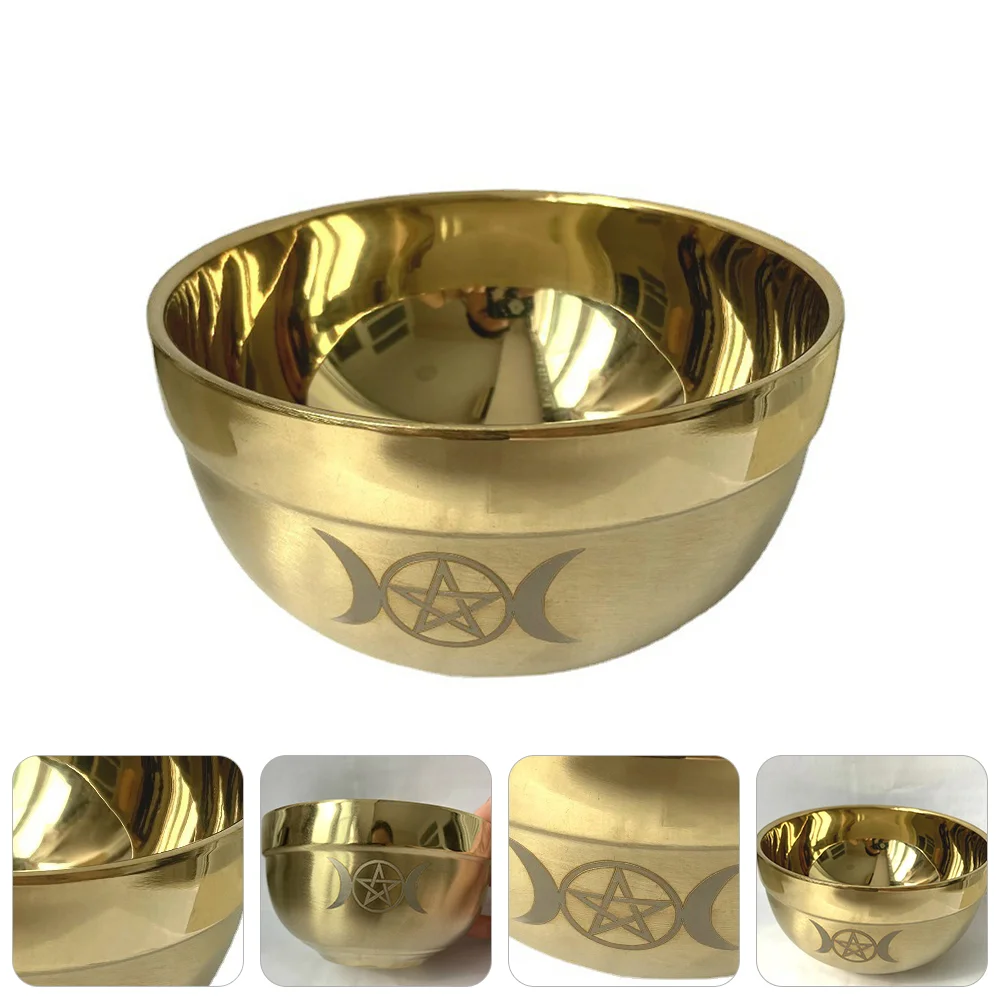

Sacrificial Bowl Supplies Copper Burner Decoration Offering Cup Altar Worship Round Smudging Water
