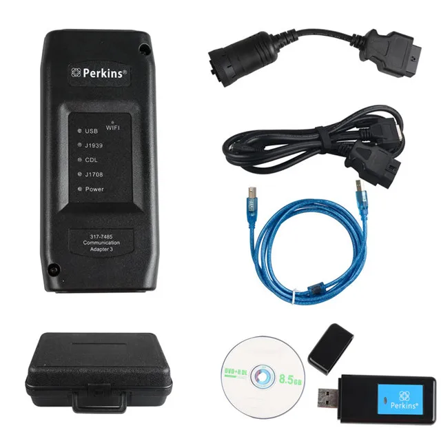 Фото 2024 Самая продаваемая USB-версия для Perkins Est3 для диагностического инструмента Perkins Est 2023A Plus 9-контактный 14-контактный кабель на складе №1