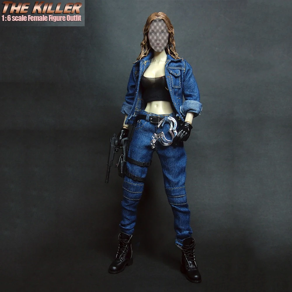 

1/6 Female Soldier Dreamer Killer Costume Cowboy Suit Clothes Model Fit 12" Action Figure Body