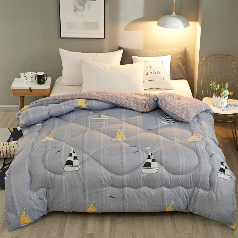 

Cute Style 100% Superfine Fiber Polyester Quilt Mulity-choose Winter Comforter Warm And Comfortable Comforter For Christmas Gift
