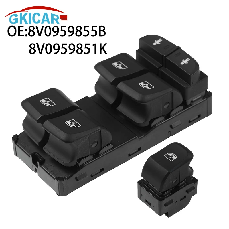 Переключатель Стеклоподъемника ODiDiO 8V0959851K 8V095985 5B для Audi A3 S3 Q2 2017-2023 автомобильные