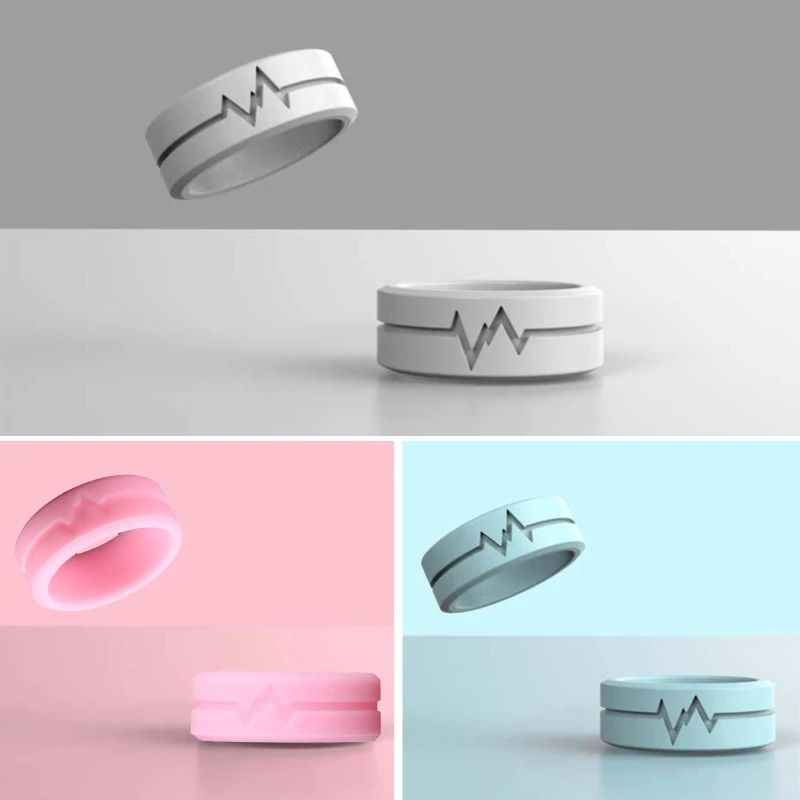 

Three Colors Outdoor Survival Luminous Silicone Ring Environmental Protection Accessories Wedding Band Camping Supplies