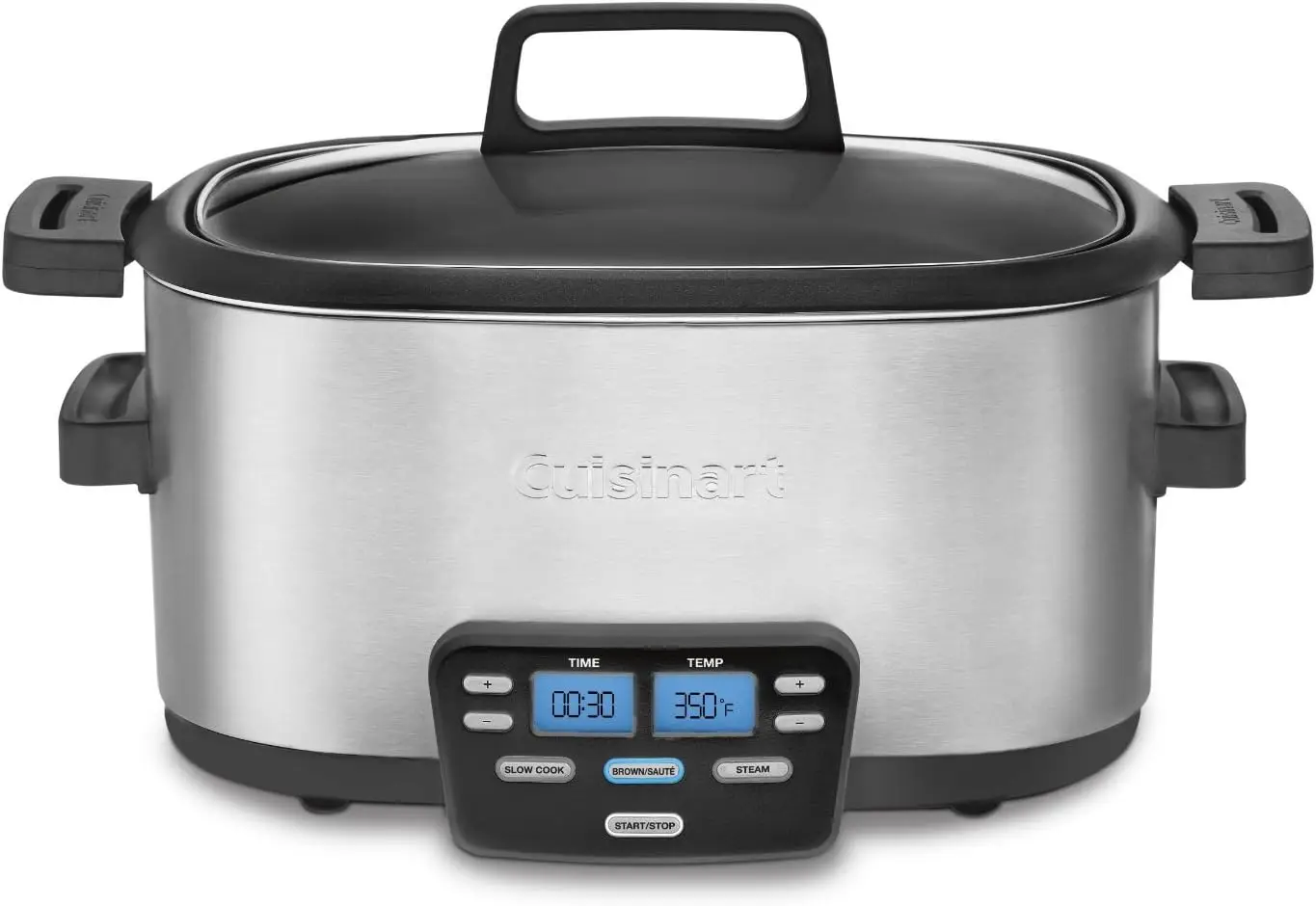 

MSC-600FR 3-In-1 Cook Central 6-Quart Multi-Cooker Slow Cooker, Brown/Saute, Steamer (Renewed), Silver