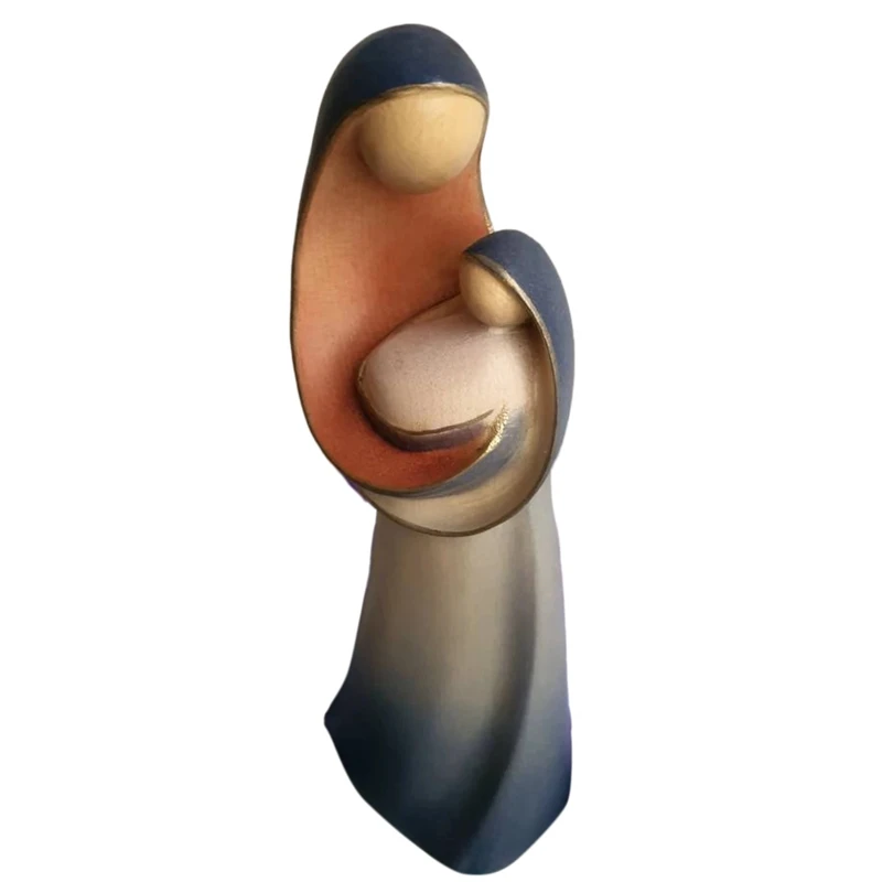 

Статуя Рождества Христова священной сцены, семейная скульптура, украшение, поделки из смолы, настольные скульптуры для гостиной с орнамент...