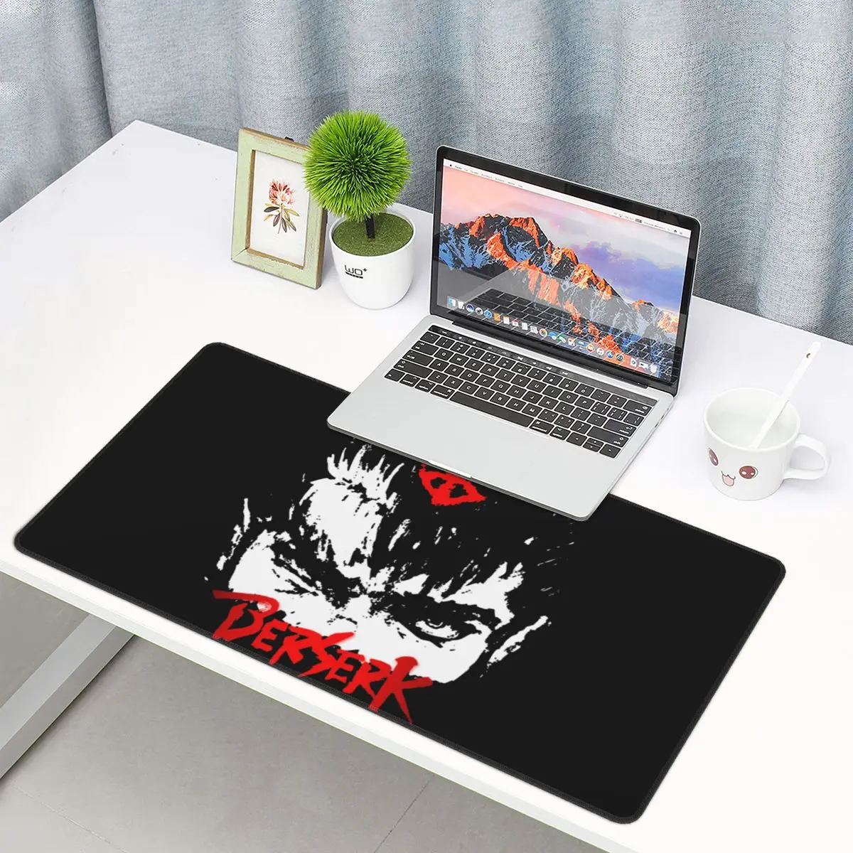 

Berserk Guts PC Desk Mat Mousepad Guts Manga Swordsman Gatsu Sacrifice Zodd Anime XXL Gaming Rubber Computer Mouse pad