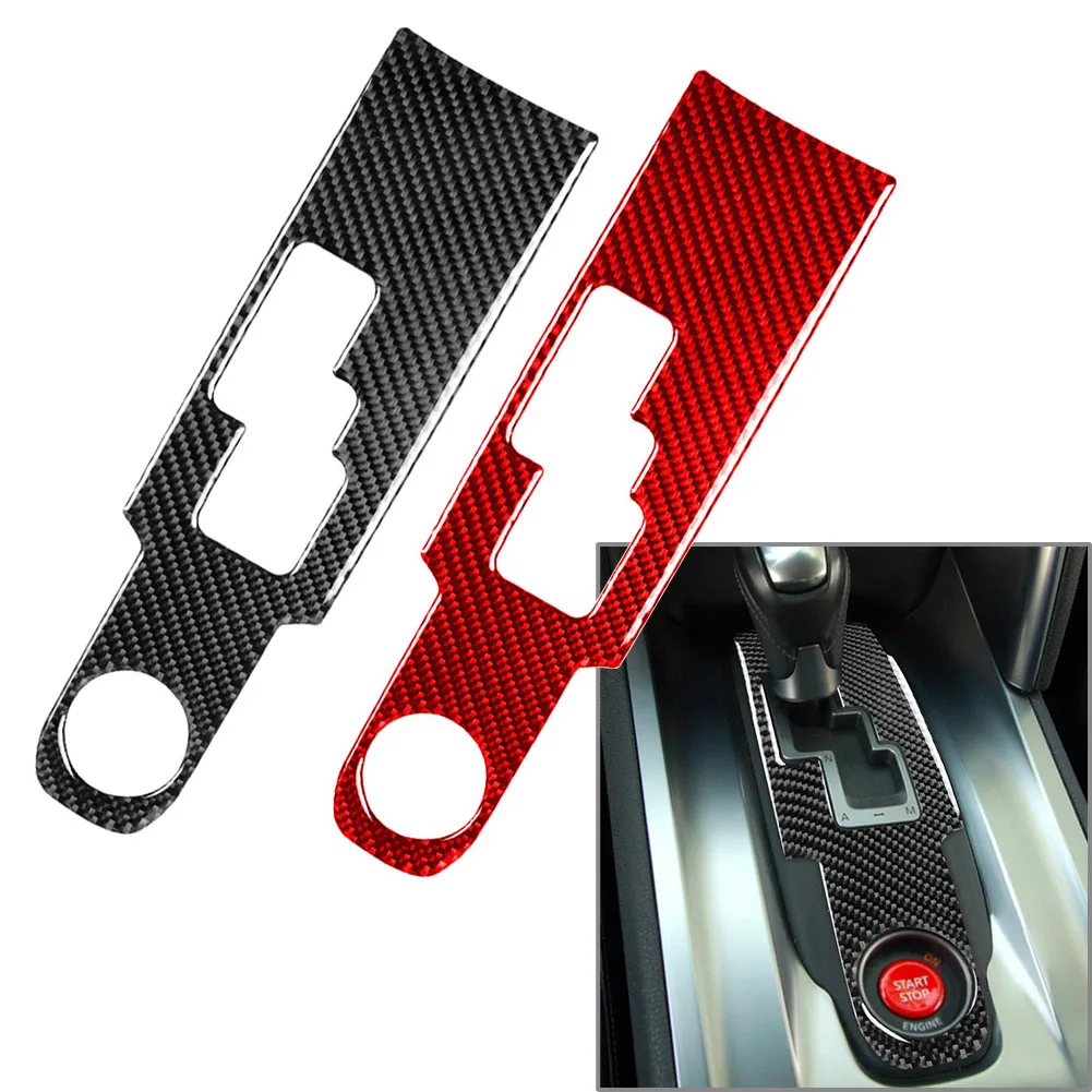 Черная/красная автомобильная панель переключения передач рамка накладка из
