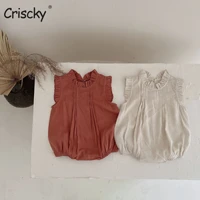 criscky 2022 summer newborn infant baby girls romper sleeveless rompers kids onepiece fashion baby clothing baby clothes