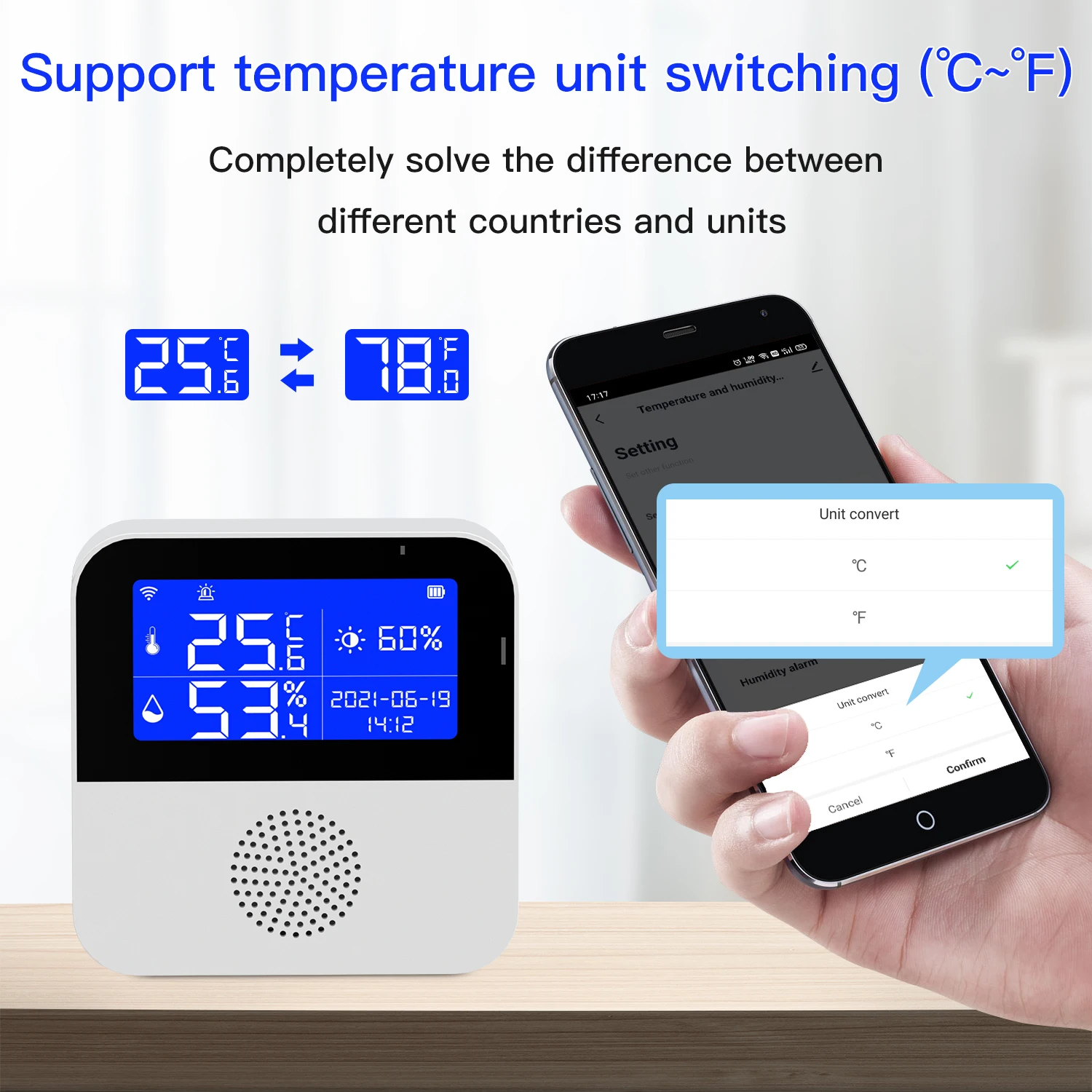 Tuya Smart WIFI Temperature and Humidity Sensor with Backlight LCD Display Indoor Thermometer Hygrometer Meter Support Alexa |