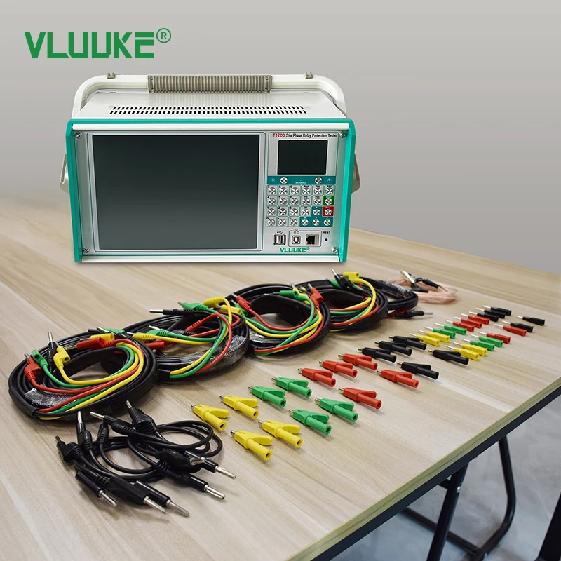 Фото VLUUKE T1200 Шестифазный тестер защиты реле DSP + FFPGA Высокоточный 6-фазный выход 180 А 125 В/30 А на фаза Самокалибрующийся №1