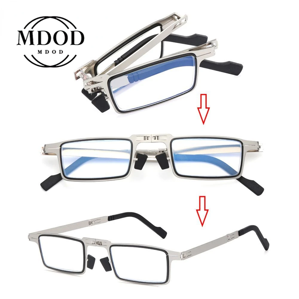 

Anti Fatigue Glasses +1.0 to +4.0 Anti Blue Light Reading Glasses Portable Folding Presbyopia Glasses High Definition
