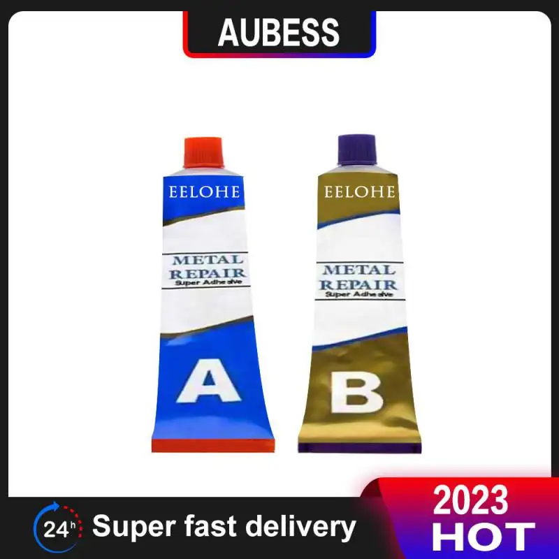 

2pcs Stomatal Crackle Welding Glue Durable A B Metal Repair Glue Universal High Strength Industrial Repair Agent Car Accessories