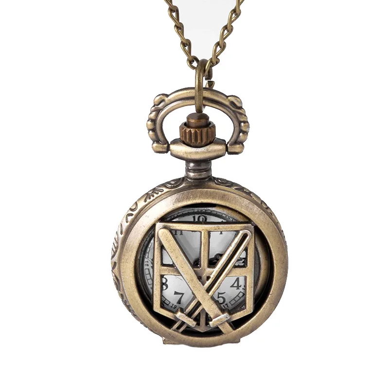 Vintage Hollow Out Cross Double Knife Pocket Watches Bronzo Quartz Steampunk Collana Con Ciondolo Per Uomo Ornamenti Ll @ 17
