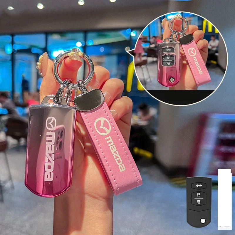 

Модный чехол для автомобильного ключа из ТПУ, защитный чехол-держатель для Mazda CX-5 CX5 CX-7 CX7 3 2 6 Atenza CX-9/CX9 MX5, аксессуар для ключей