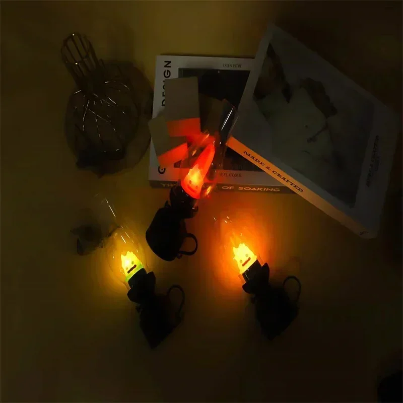 Винтажный ночник с пламенем Касифер и кнопкой на батарейке декоративная лампа в