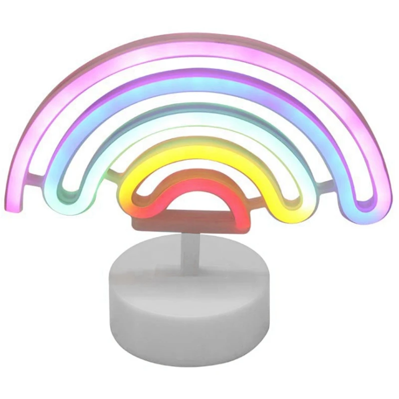 

Неоновый Радужный светильник, настенный декоративный светильник для детской спальни, неоновый светильник для украшения дома, спальни