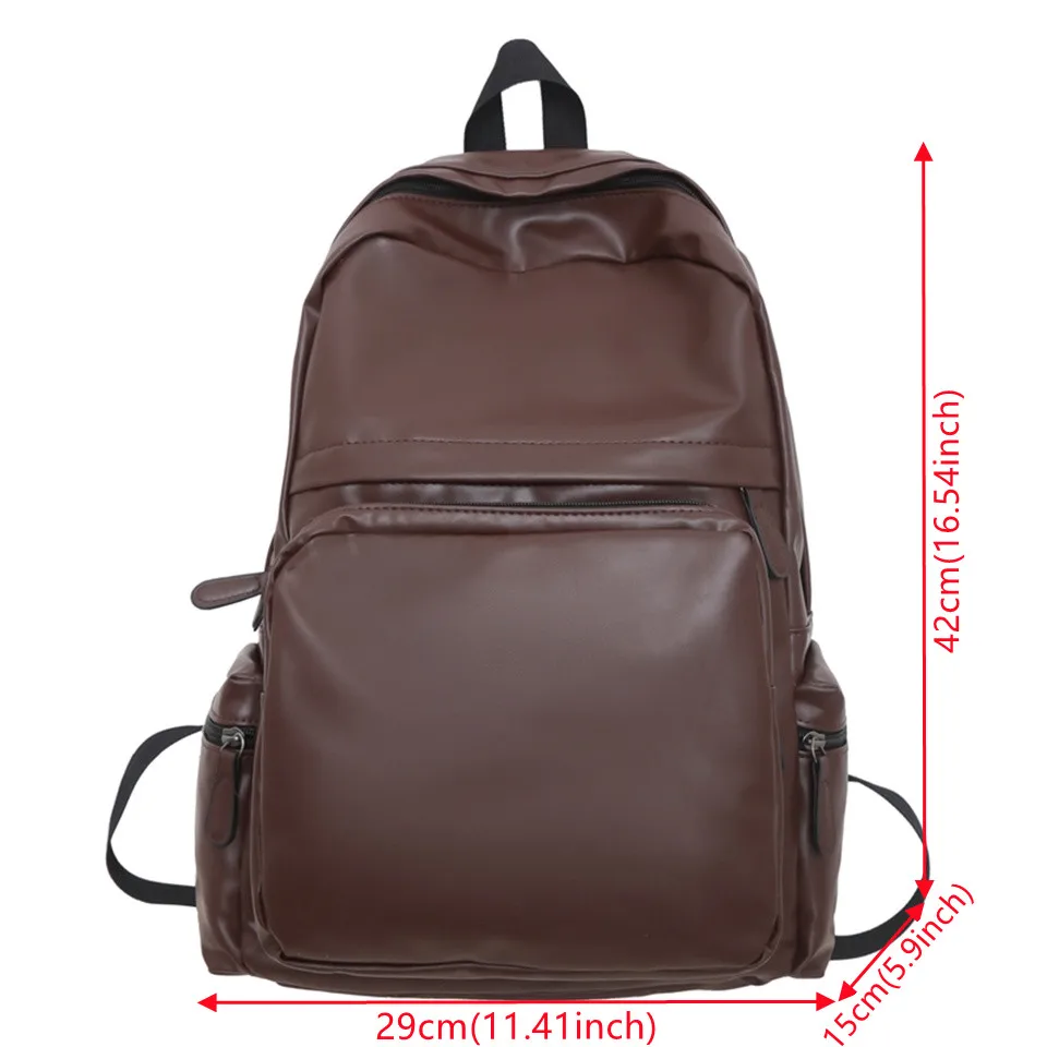Waterproof Pu Women Backpack Zipper School Bag For Teenagers Small Backpack Shoulder Female Rucksack