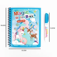magical book water coloring books drawing cartoons books with doodle pen painting board gift for kids early educationtoys